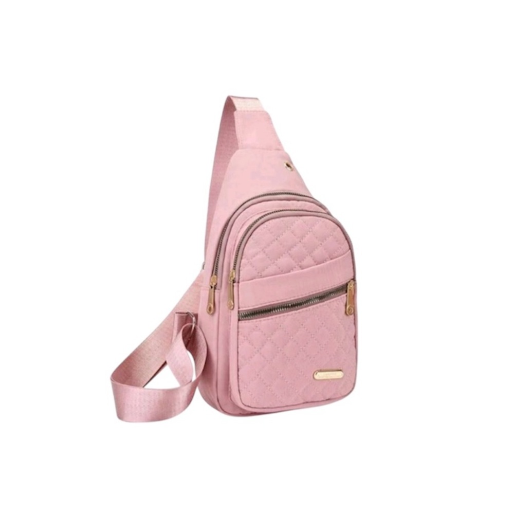 Quilted Pink Sling Bag